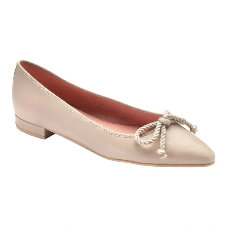 50113 - Beige Soft Leather Flats for Teen/Women by Pretty Ballerinas