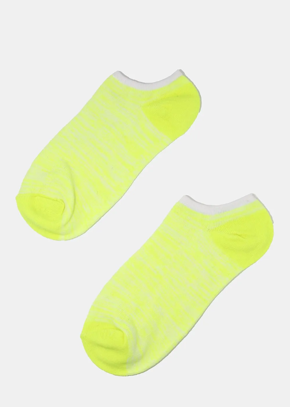 Bright Heathered No-Show Socks