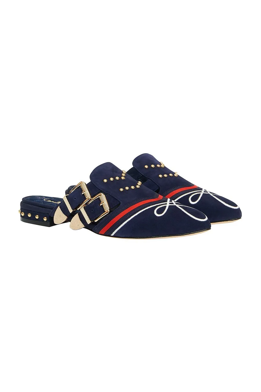 BUCKLE SLIPPER NAVY