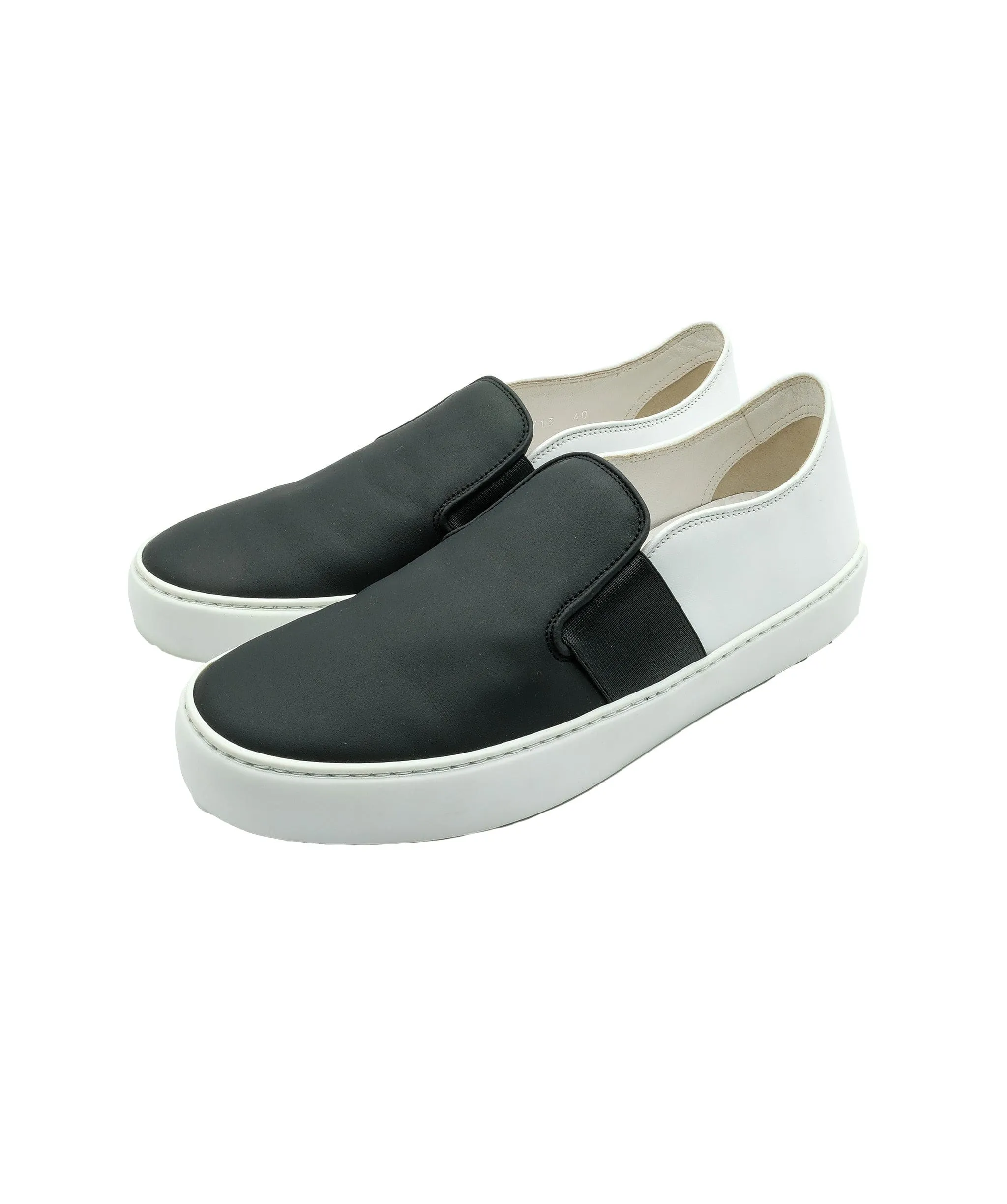 Chanel Black White Slip Ons 40EU