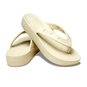 Crocs Classic Thong Slip On Platform Sandal - Bone