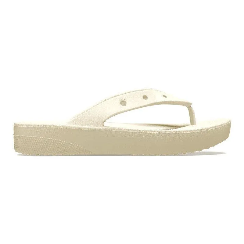 Crocs Classic Thong Slip On Platform Sandal - Bone