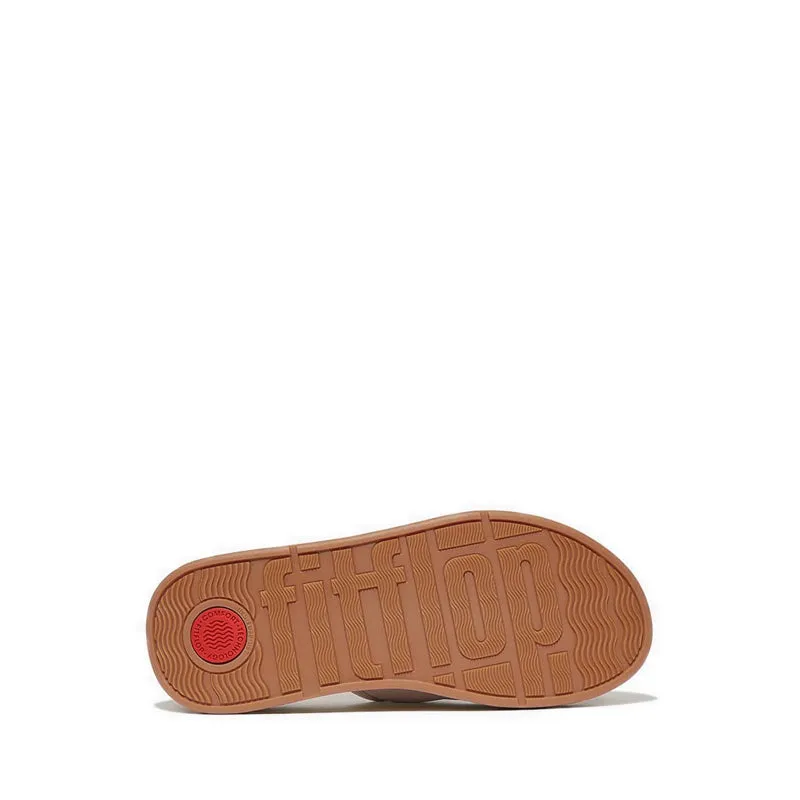 F-Mode Adj. Padded-Leather Flatform Two-Bar Slides