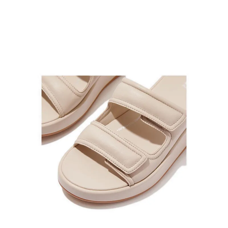 F-Mode Adj. Padded-Leather Flatform Two-Bar Slides