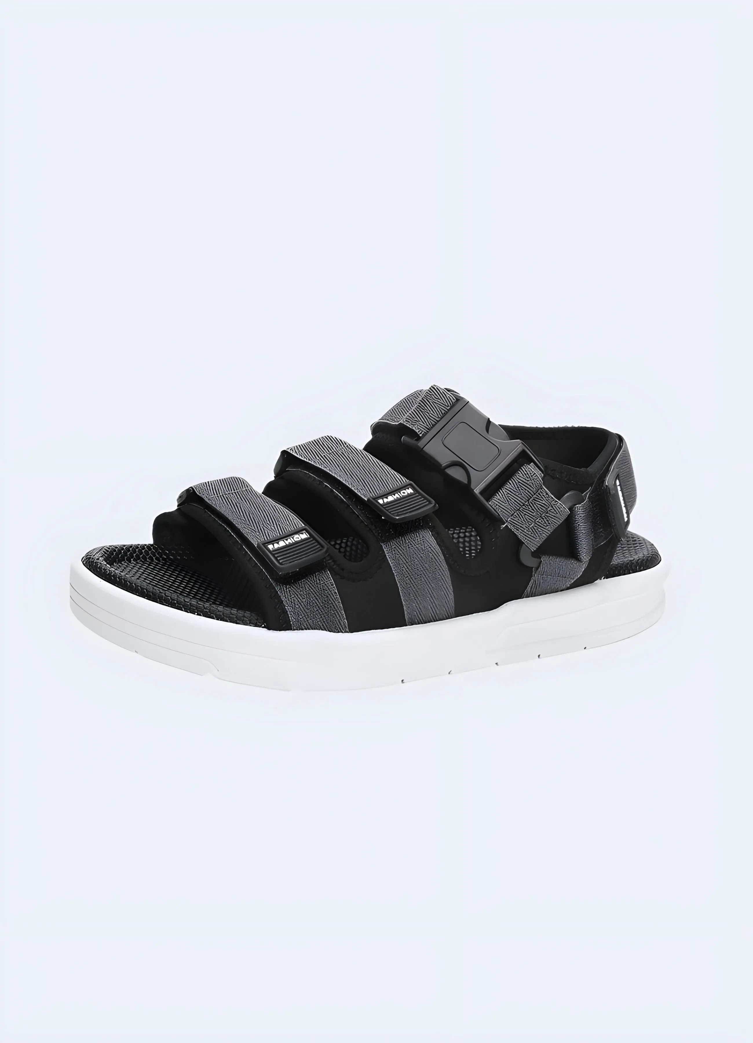 Grey Techwear Sandals Platform