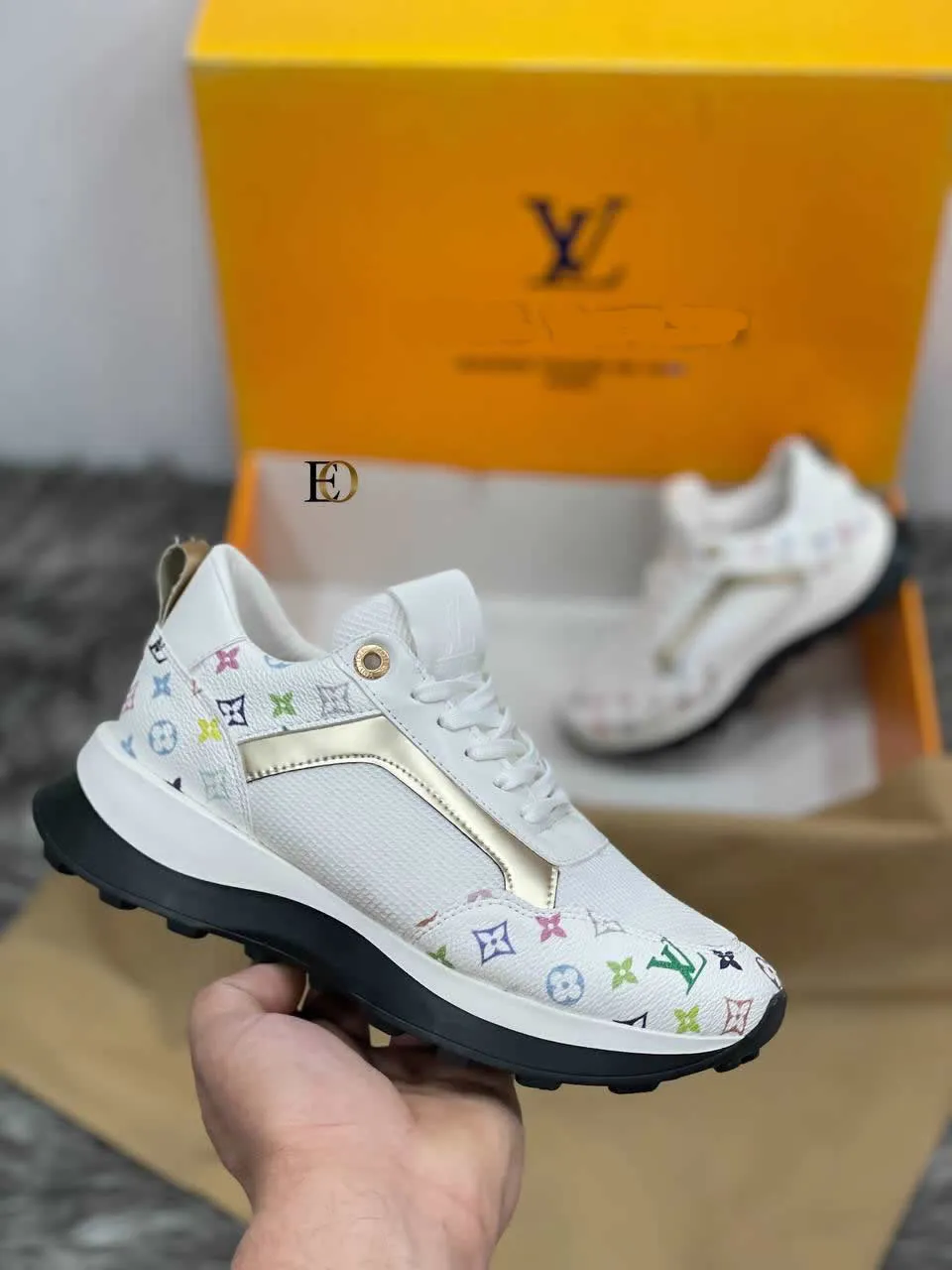 LV patterned upper sneakers