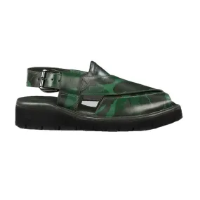 Marker Camo Mens Cowhide Genuine Eco Leather Sandals Peshawari Chappal