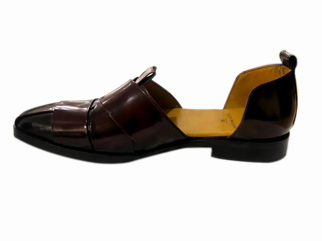 Men's Sandals in Malt Brown Leather - MMFT020