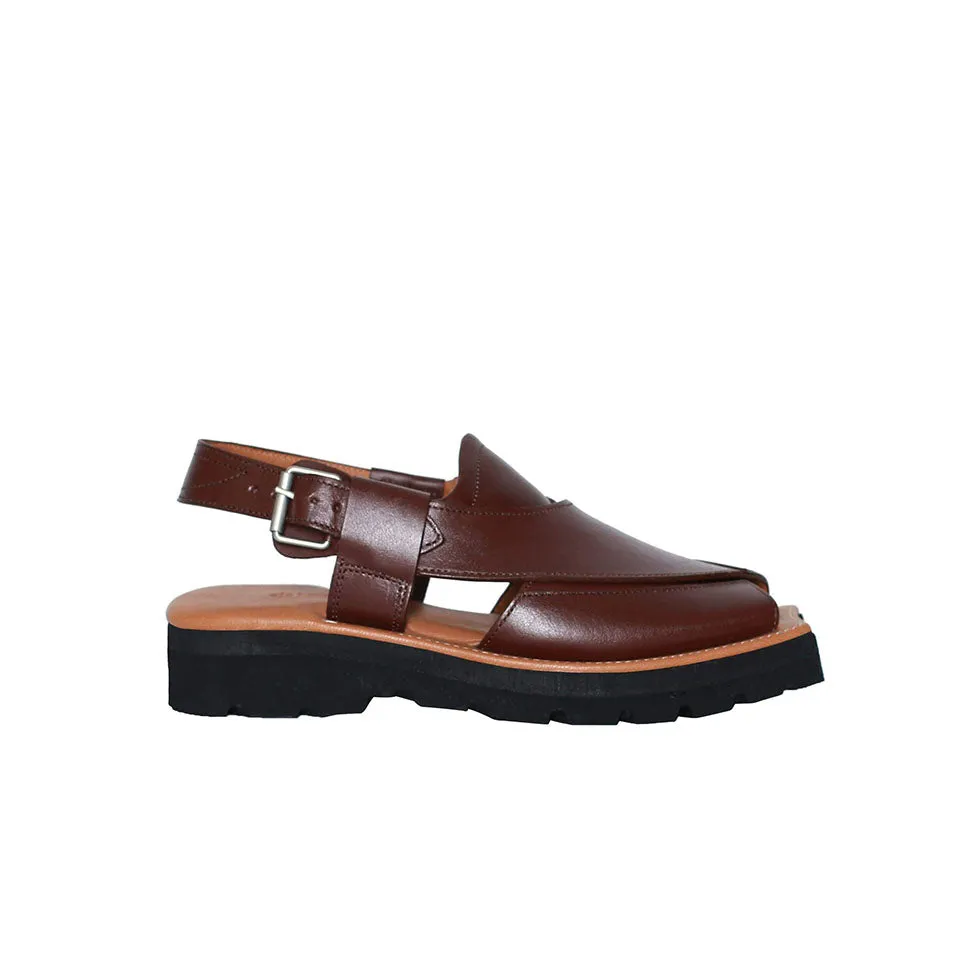 Mikaal C2 Mens Cowhide Rugged Leather Sandals Peshawari Chappal