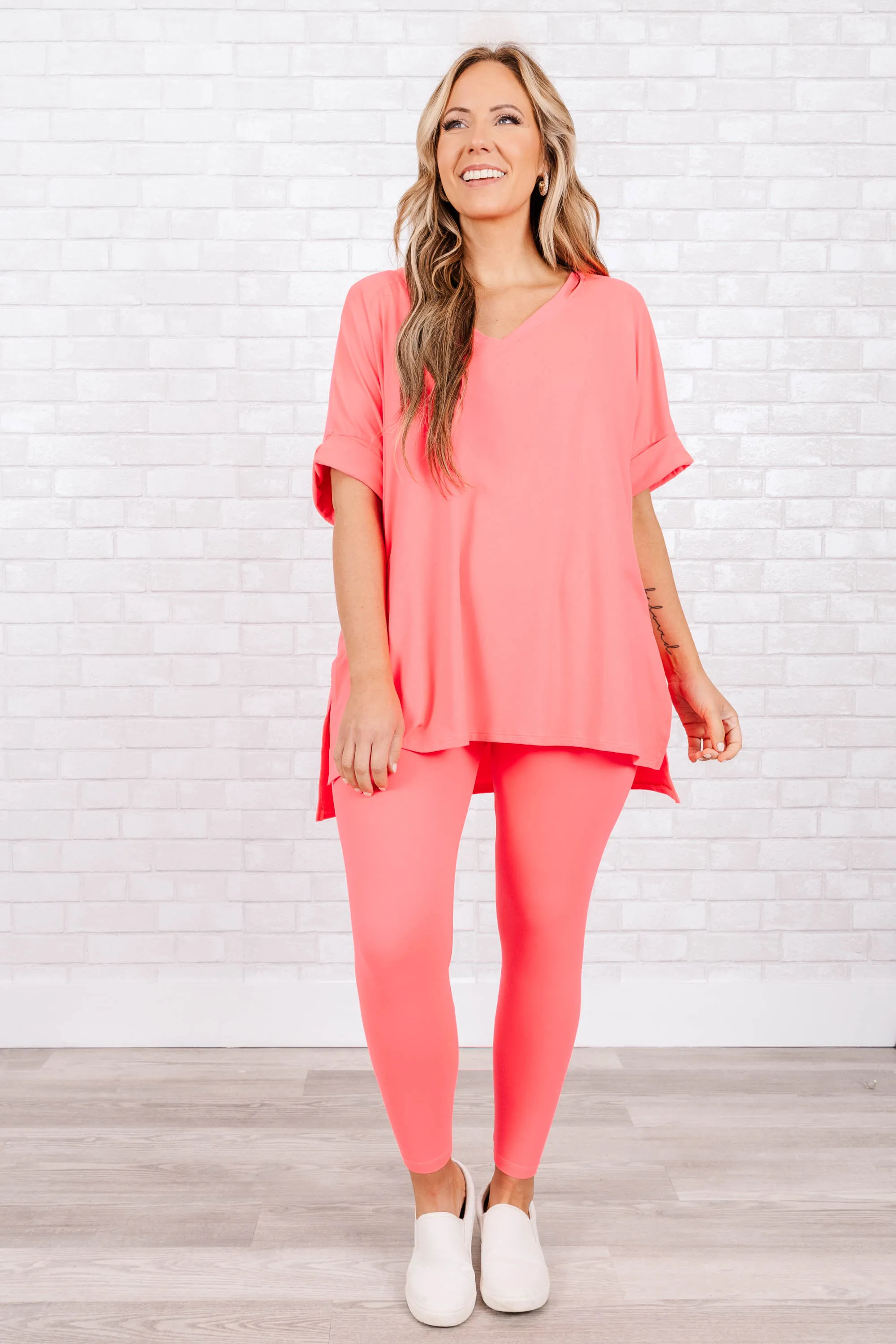 Monochrome Moment Set, Neon Coral Fuchsia