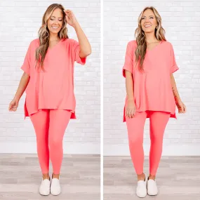 Monochrome Moment Set, Neon Coral Fuchsia