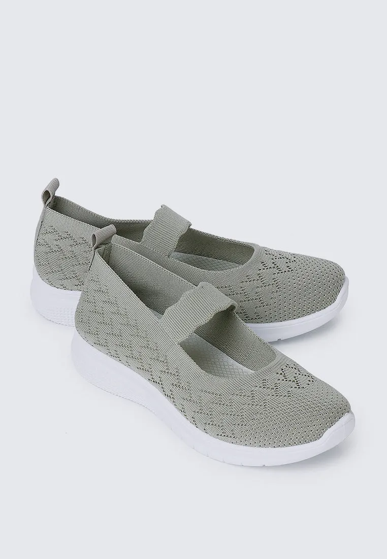 My Steps Comfy Sneakers In Sage Green