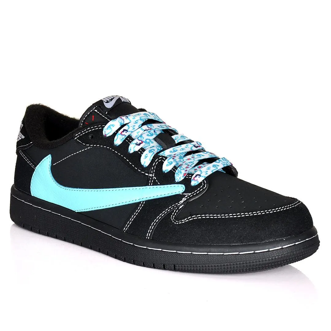 NK 1 Low N7 LV8 Utility Venom Suede Patterned Sneakers - Black Green