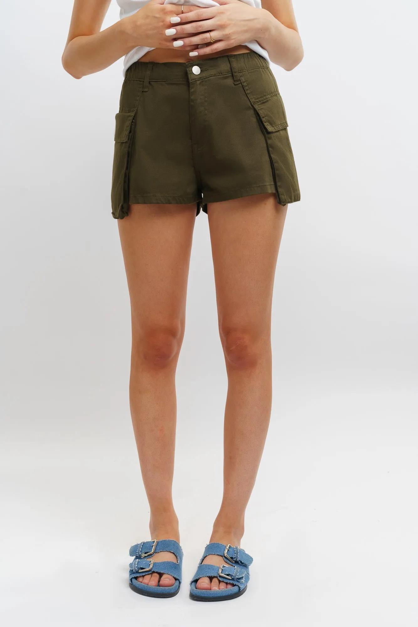 Olive Cargo Shorts