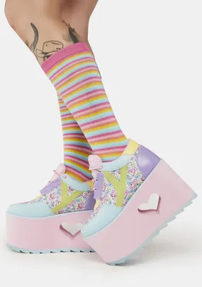 Pastel Qozmo Lo Care Bears Platform Sneakers