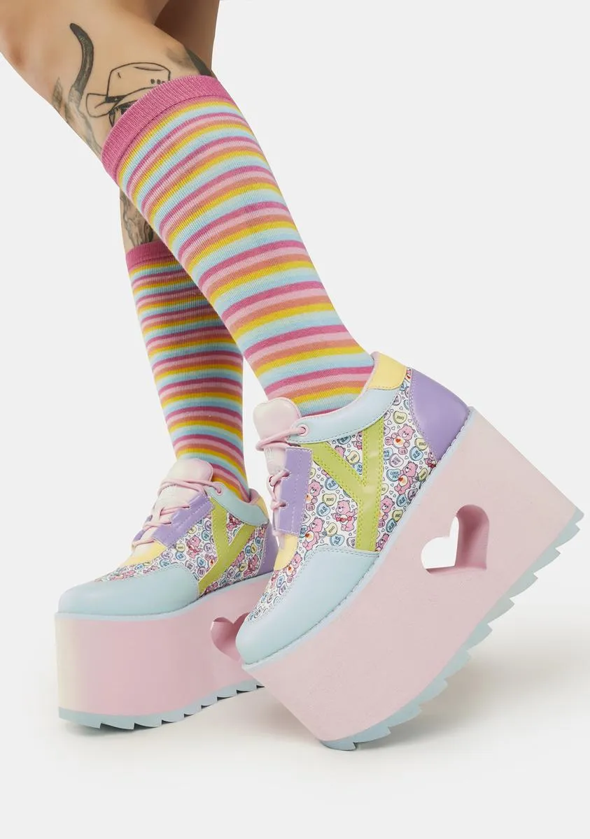 Pastel Qozmo Lo Care Bears Platform Sneakers