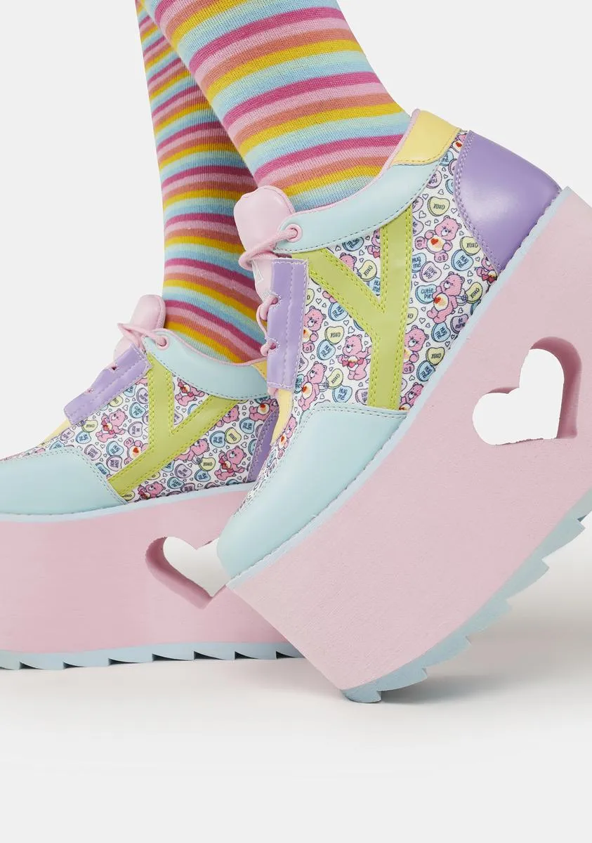 Pastel Qozmo Lo Care Bears Platform Sneakers