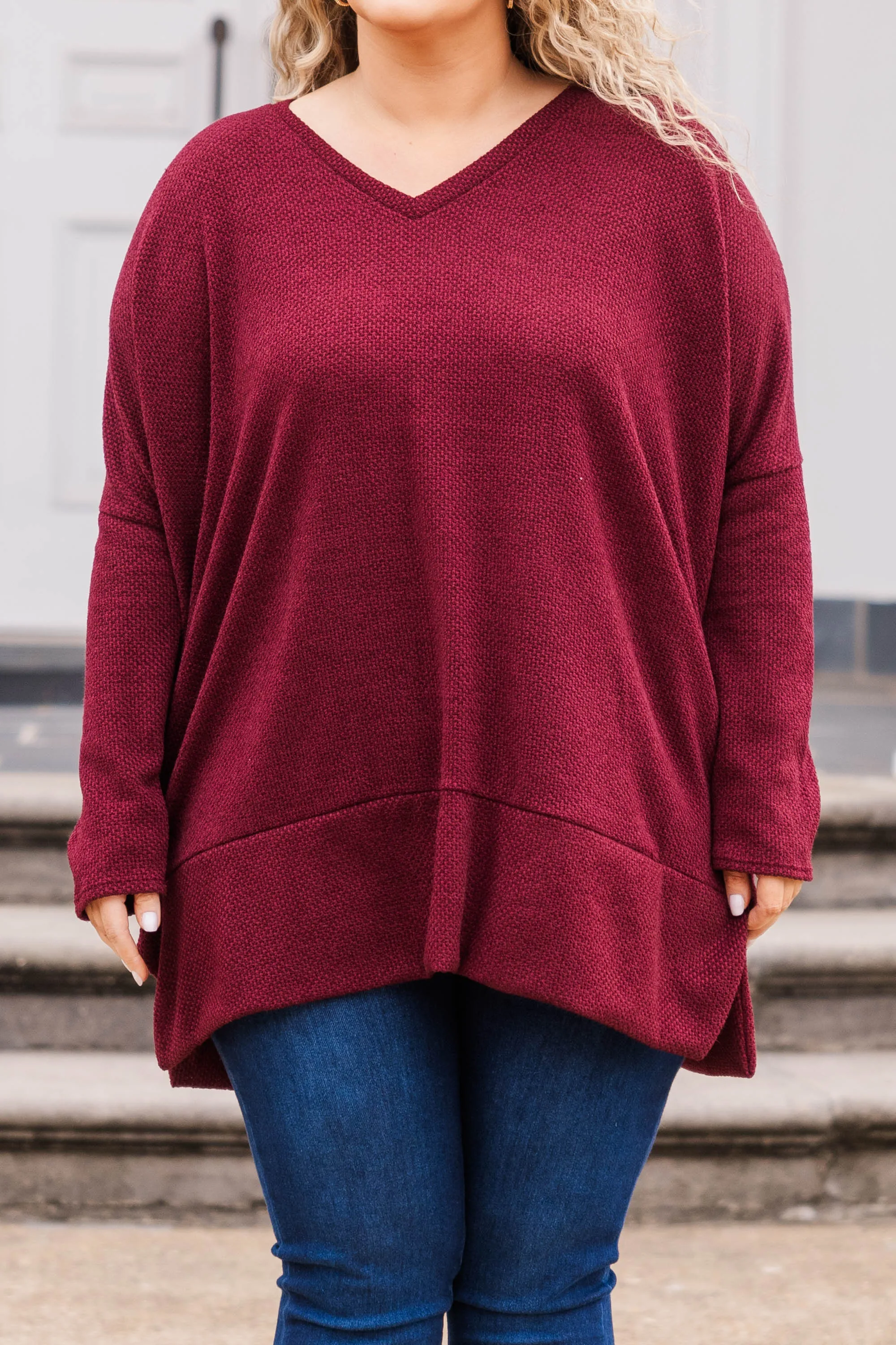 Precious Poetry Tunic, Burgundy