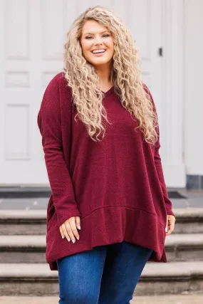 Precious Poetry Tunic, Burgundy