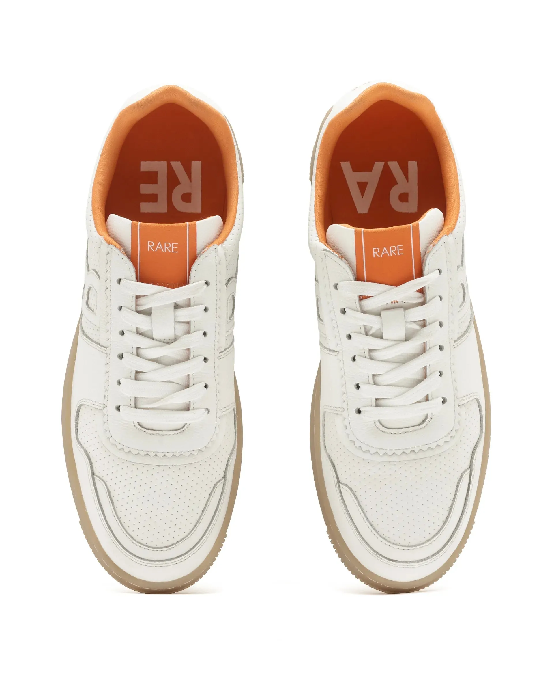 Rare Rabbit Men Neva White Lace-Up Closure Sneaker