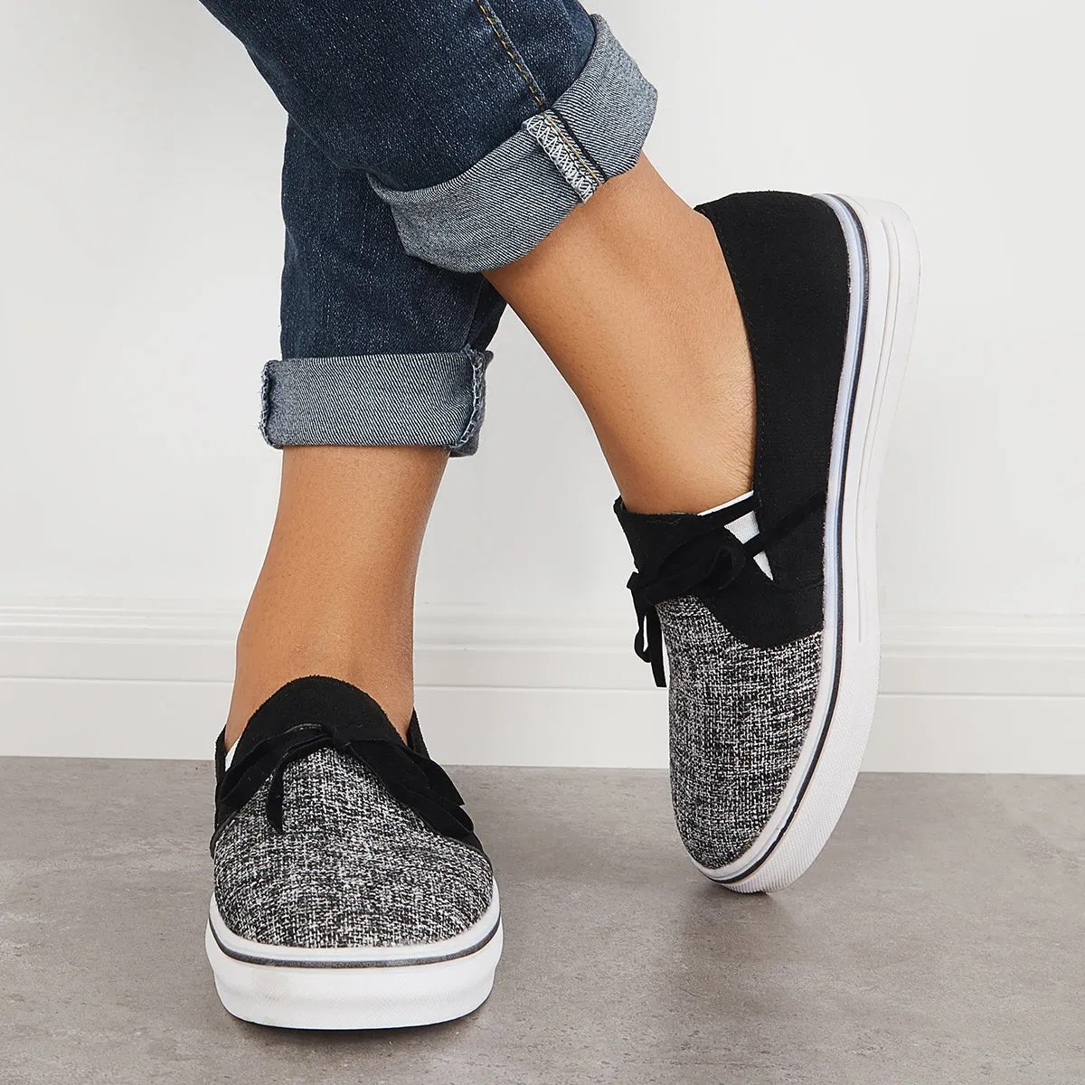 Sohiwoo  sneaker Comfy Flat Canvas Sneakers