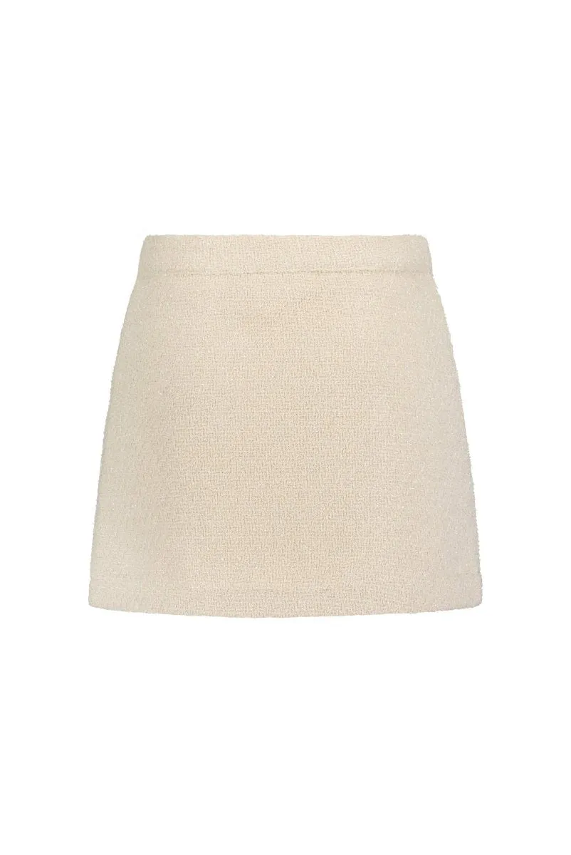 TIANA Chic tweed skirt Oatmeal