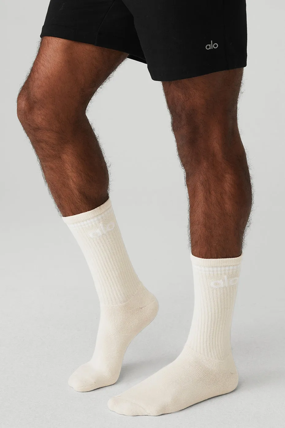 Unisex Throwback Sock - Bone/White